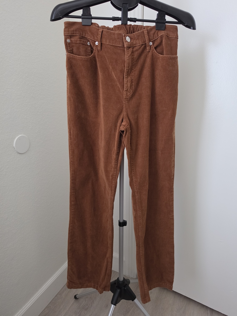 Calvin Klein Jeans Corduroy Straight Leg Adjustable Waist Pants 31